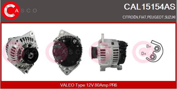 Casco CAL15154AS - Alternator autospares.lv