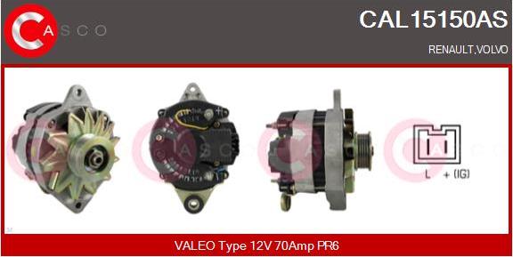 Casco CAL15150AS - Alternator autospares.lv