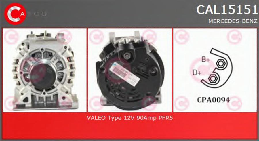 Casco CAL15151 - Alternator autospares.lv