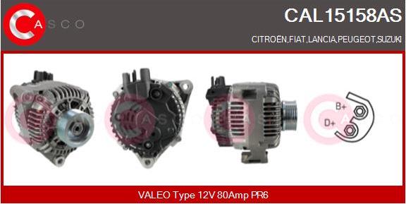 Casco CAL15158AS - Alternator autospares.lv