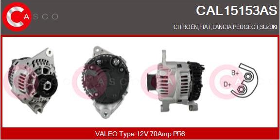 Casco CAL15153AS - Alternator autospares.lv