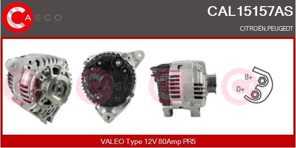 Casco CAL15157AS - Alternator autospares.lv