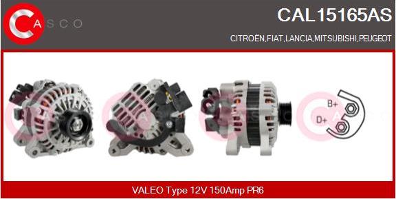 Casco CAL15165AS - Alternator autospares.lv