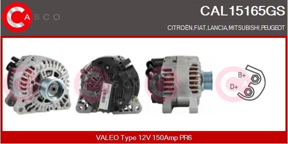 Casco CAL15165GS - Alternator autospares.lv