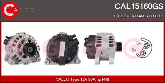 Casco CAL15160GS - Alternator autospares.lv