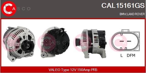 Casco CAL15161GS - Alternator autospares.lv