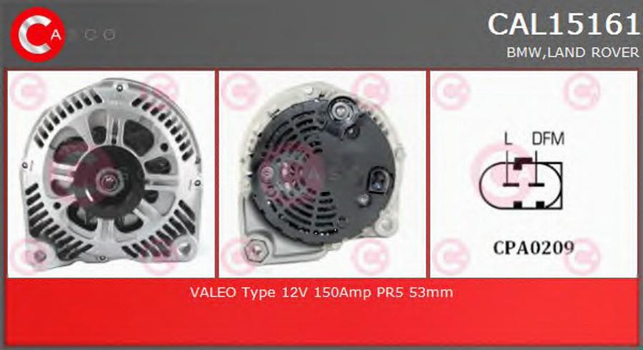 Casco CAL15161 - Alternator autospares.lv