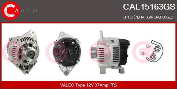 Casco CAL15163GS - Alternator autospares.lv