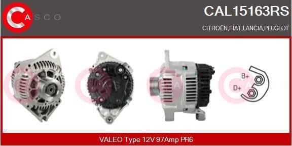 Casco CAL15163RS - Alternator autospares.lv
