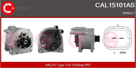 Casco CAL15101AS - Alternator autospares.lv