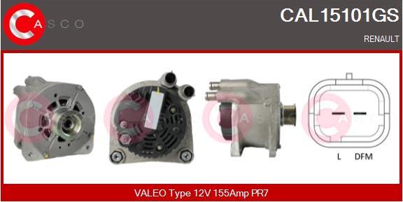 Casco CAL15101GS - Alternator autospares.lv