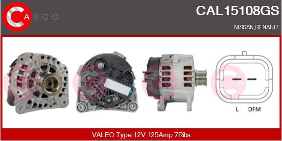 Casco CAL15108GS - Alternator autospares.lv