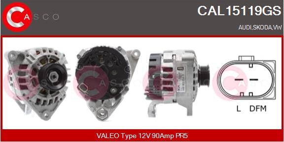 Casco CAL15119GS - Alternator autospares.lv