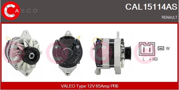 Casco CAL15114AS - Alternator autospares.lv