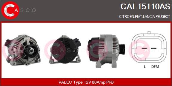 Casco CAL15110AS - Alternator autospares.lv