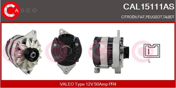 Casco CAL15111AS - Alternator autospares.lv