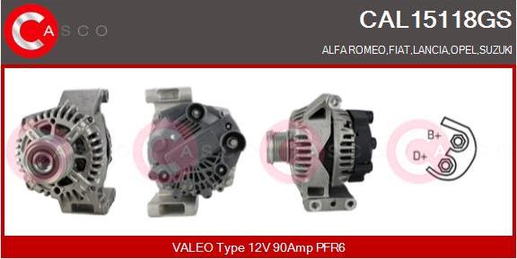 Casco CAL15118GS - Alternator autospares.lv