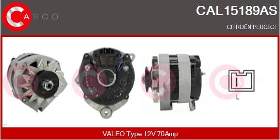 Casco CAL15189AS - Alternator autospares.lv