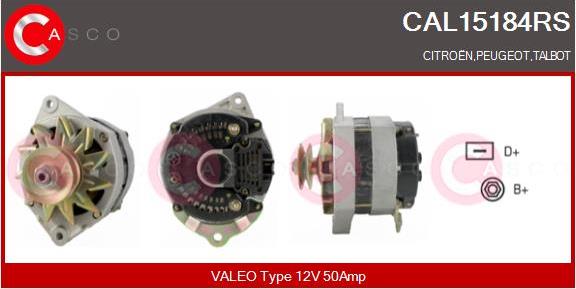 Casco CAL15184RS - Alternator autospares.lv