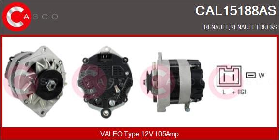 Casco CAL15188AS - Alternator autospares.lv
