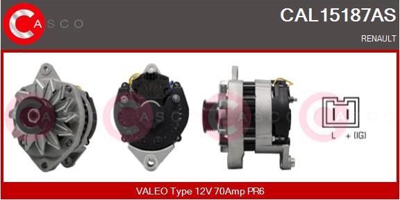 Casco CAL15187AS - Alternator autospares.lv