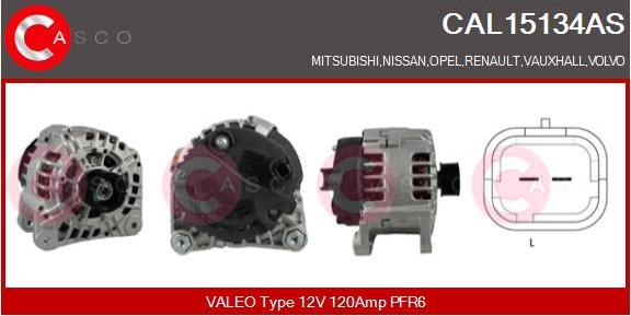 Casco CAL15134AS - Alternator autospares.lv