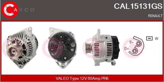 Casco CAL15131GS - Alternator autospares.lv