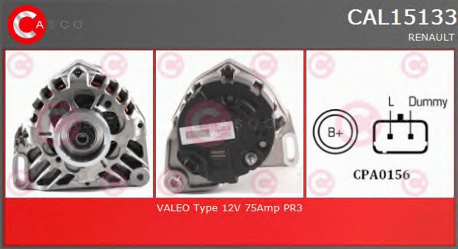 Casco CAL15133 - Alternator autospares.lv