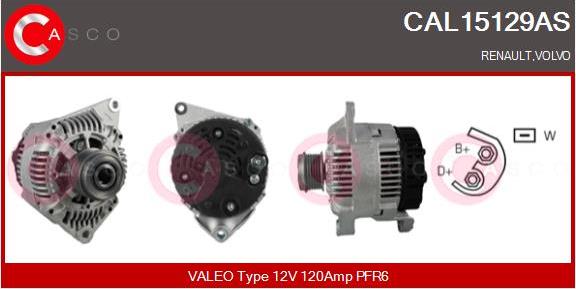 Casco CAL15129AS - Alternator autospares.lv