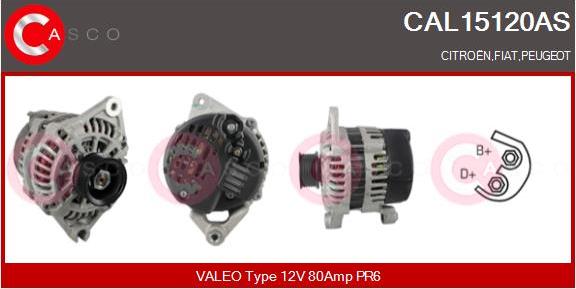 Casco CAL15120AS - Alternator autospares.lv