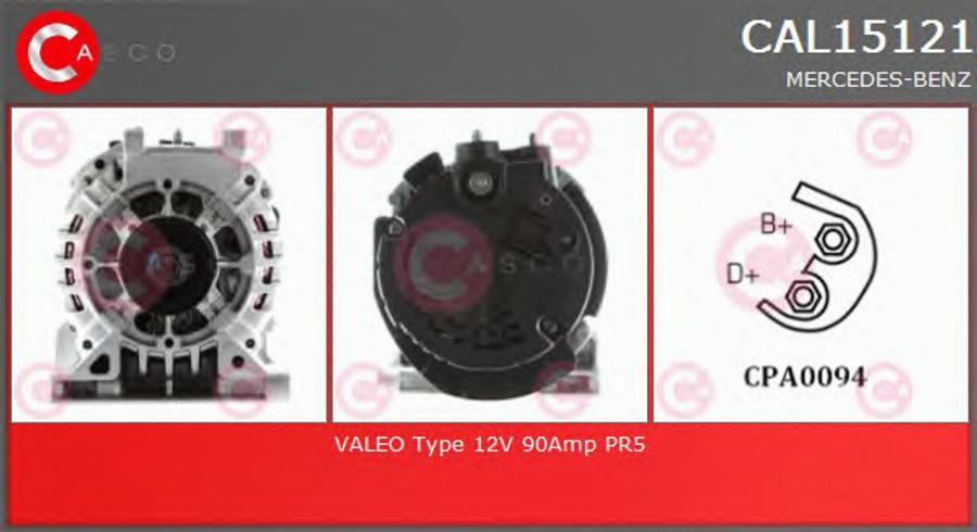 Casco CAL15121 - Alternator autospares.lv