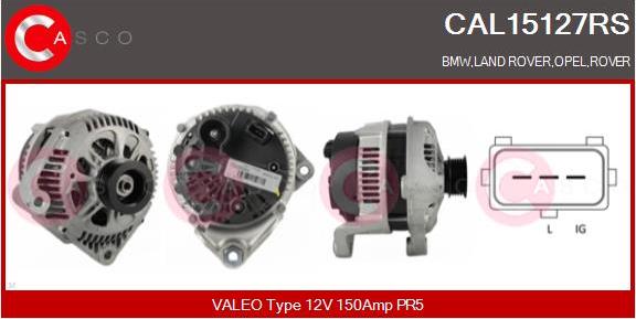 Casco CAL15127RS - Alternator autospares.lv