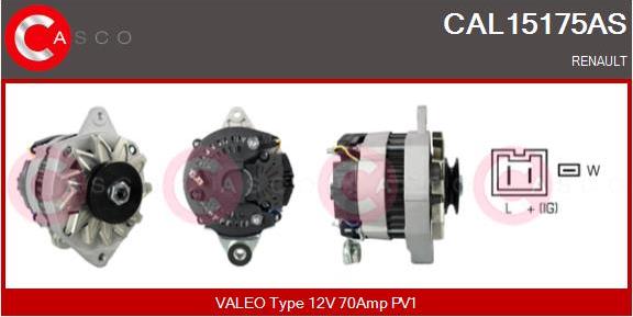 Casco CAL15175AS - Alternator autospares.lv