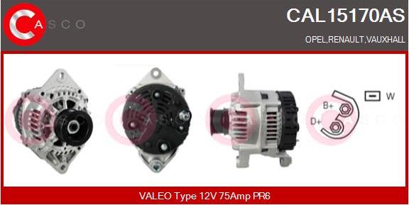 Casco CAL15170AS - Alternator autospares.lv