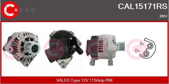 Casco CAL15171RS - Alternator autospares.lv