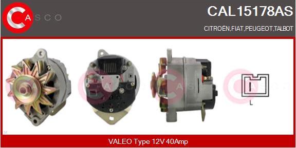 Casco CAL15178AS - Alternator autospares.lv