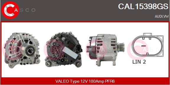 Casco CAL15398GS - Alternator autospares.lv