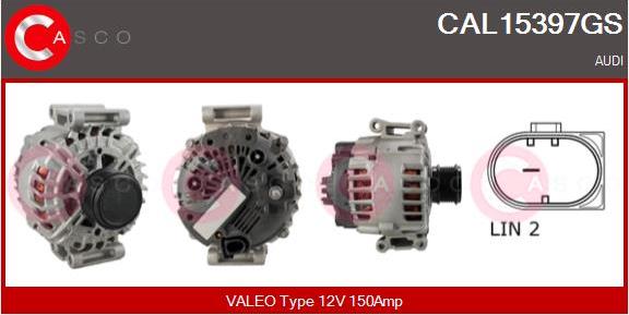 Casco CAL15397GS - Alternator autospares.lv