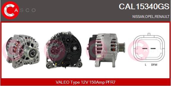 Casco CAL15340GS - Alternator autospares.lv