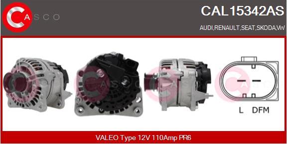 Casco CAL15342AS - Alternator autospares.lv