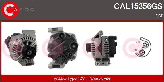 Casco CAL15356GS - Alternator autospares.lv