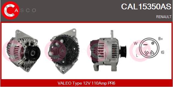 Casco CAL15350AS - Alternator autospares.lv