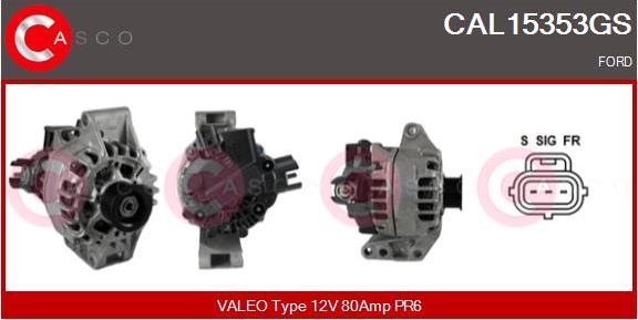 Casco CAL15353GS - Alternator autospares.lv