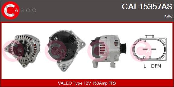 Casco CAL15357AS - Alternator autospares.lv