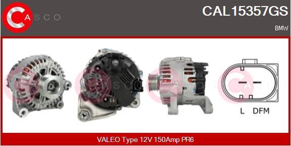 Casco CAL15357GS - Alternator autospares.lv