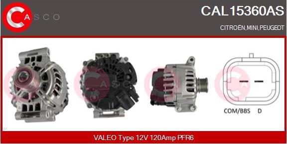 Casco CAL15360AS - Alternator autospares.lv