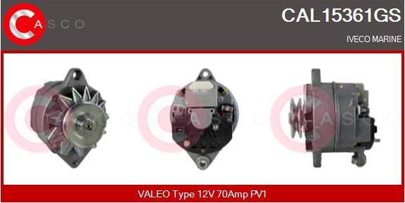 Casco CAL15361GS - Alternator autospares.lv