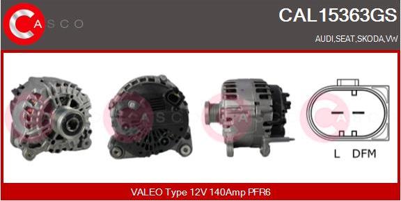 Casco CAL15363GS - Alternator autospares.lv