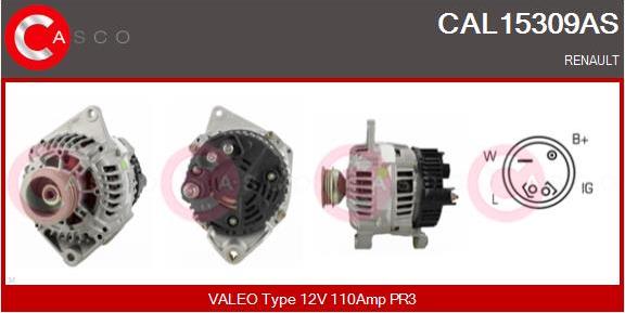 Casco CAL15309AS - Alternator autospares.lv