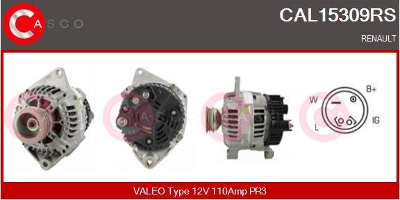 Casco CAL15309RS - Alternator autospares.lv